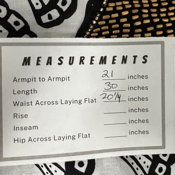 Soft Surroundings Womens Rocio Pullover Tunic Black Gold Beaded size Medium - Picture 14 of 14